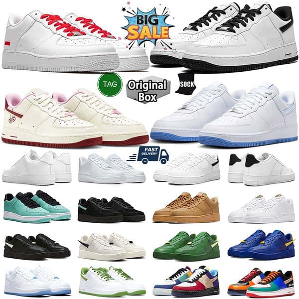 Casual Shoes af1 running shoes for men women designer af1s triple white black wheat high low co style flax mens trainers outdoor flat sports sneakers