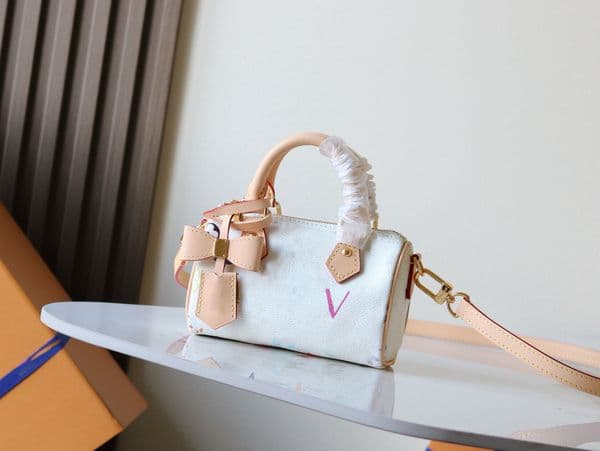 10a Top Mirror Quality Luxury Designer Handbags Real Leather Louislyvuitton Embroidery Monograms Nano SpeedysBag Women LvClassic Toron Crossbody Bag
