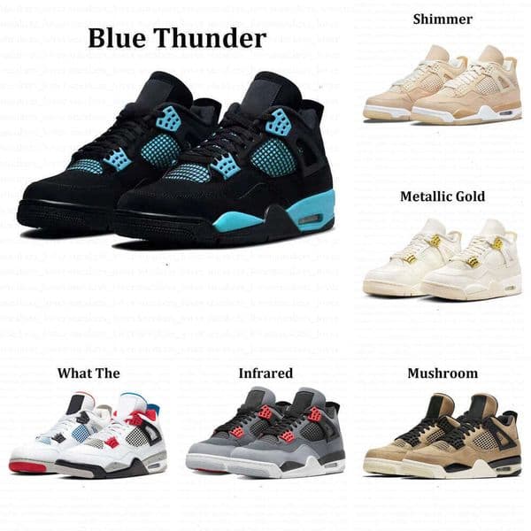 2026 TOP1 Original Box Designer 4s basketball Shoes for Men Women Worn Panda Militar Black Cat Sail Thunder White Oreo Cool Gre Varsit Red Bred Sneakers Blue