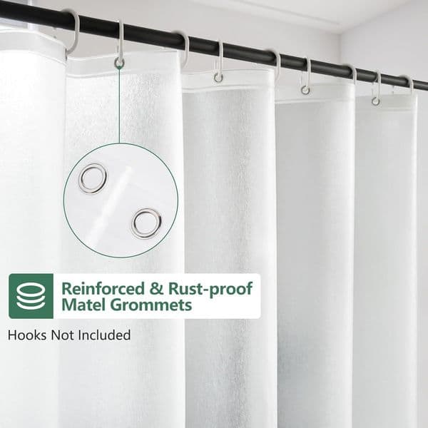 PEVA Bathroom Shower Curtain Translucent Lining Waterproof Plastic Clear Bathtub Bathing Cover Bath Curtains Liner with Hooks