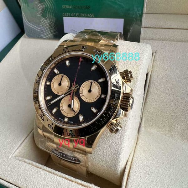 Luxury Wristwatch 904L Watches 4130 Designers 72Hour Designer Gold BT Meteorite Mechanical Chronograph 40Mm Automatic Movement 116500C 116508780A Yqtgood