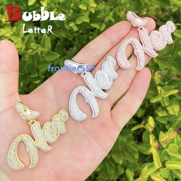New Hip-Hop High Heels Button Her Letter Splicing Combination Pendant 925 Sterling Silver Inlaid Moissanite Necklace Personality Trend