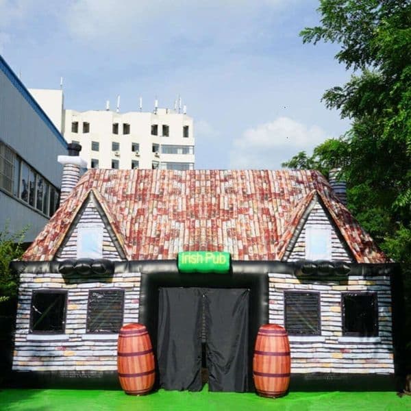 10mLx5mWx5mH (33x16.5x16.5ft) Giant Nice Inflatable Pub Inflatables Irish Pub with Blower Inflatable Bar Tent for Outdoor Party Decoration