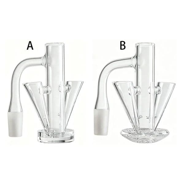 Double Terp Slide Tower Quartz Banger -Beracky 2 Styles Full Weld Beveled Edge Terp Sliders 16mm OD 80mm Height