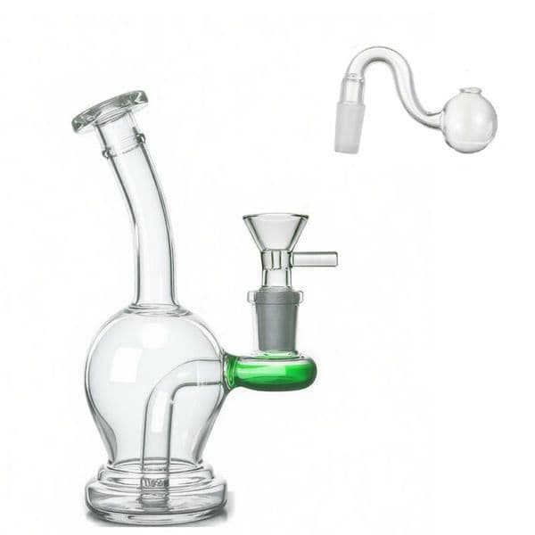 Travel Colorful 14mm Female Glass Tobacco Bongs Cheap Mini Water Pipes Bubbler Beaker Hookahs Water Bong pipe Mini With smoking oil burner banger bowl