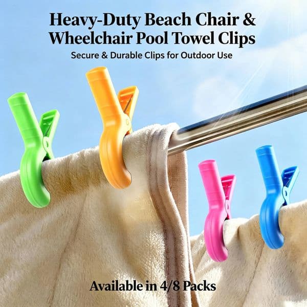 4/8Pcs Heavy Duty for Beach Chairs Towel Holder Clothespins Laundry Clothes Pins Strong Clips Blankets ddmynov