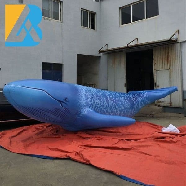 Custom Made Event Decor Giant Inflatable Blue Whale for Beach Party