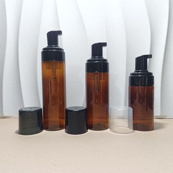 amber foam pump bottle 100ml 150ml 200ml foaming soap dispensers bottles Cosmetic Makeup Facial Cleanser Shampoo Shower Gel