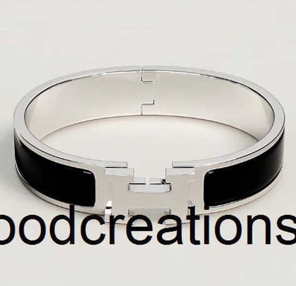 Brand H Bangle clic Ename l H Bracel et T hick S ilver Plat ed wit h Mic ron Gold Hi gh- Quality CNC Cr aftsmanship Mul ti-Colo r Matte Fin ish Fas hio nab le Bra 2ZJ3