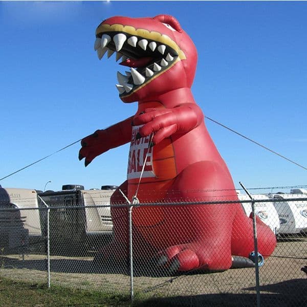 Free delivery Advertising red giant inflatable dinosaur decoration for outdoor event promotional oxford animal cartoon