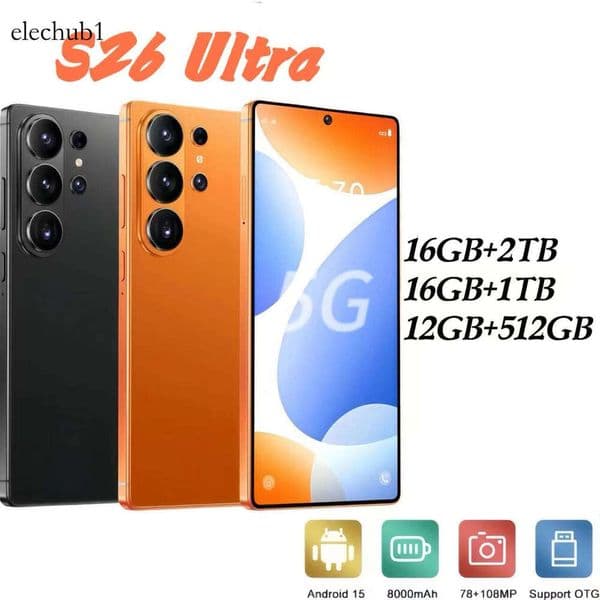 6.8inch 5G S25 Ultra Cell Phones Unlock Touch Screen S26 Mobile Phonn Local Warehousee Androids s25 Smartphone Camera Telephone