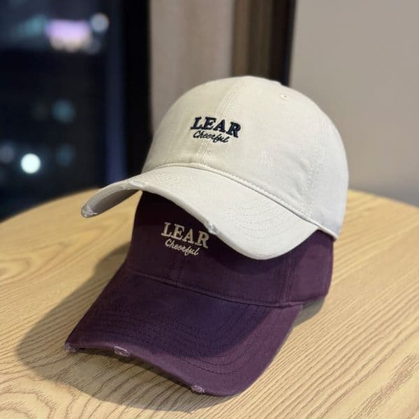 Korean-style high-quality slimming embroidered letter soft-top baseball cap, simple stylish for both men women, sun-shading, casual, versatile, and fashionable