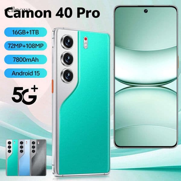 2026 model CAMON40 Pro - an intelligent 5G mobile phone with 16GB RAM and 1TB storage, featuring an Android operating system and a high-definition 7.3-inch screen.