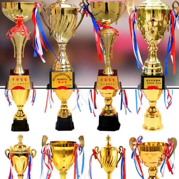 Celebration Custom Trophy Creative Metal Gift Football Basketball Championship Game Employee annual Meeting Souvenir L260604