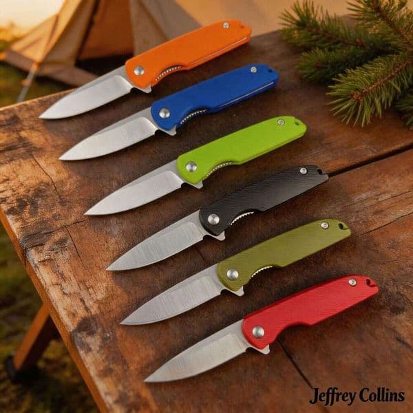 Jefrey Collins ABS Mini Folding Student Utility Knife Pencil Sharpener Portable Keychain Package Opener Stainless Steel Sharp