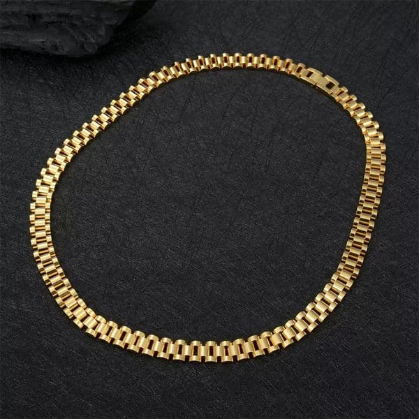 2026 Gold Stainless Steel Watch Band Necklace Mens Fashionable Custom Jewelry with Strap Chain for Necklaces