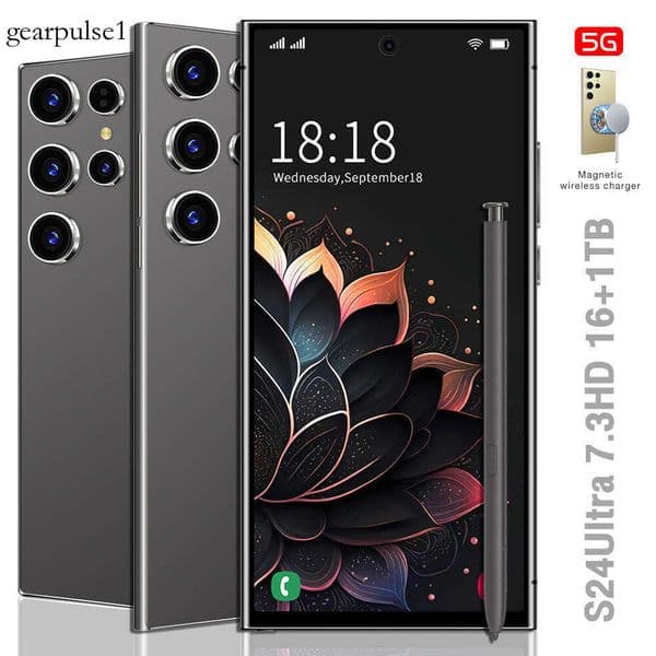 S24 Ultra 16+1T Android mobile phone with 4G network, 7.3-inch high-definition large screen smartphone with built-in pen