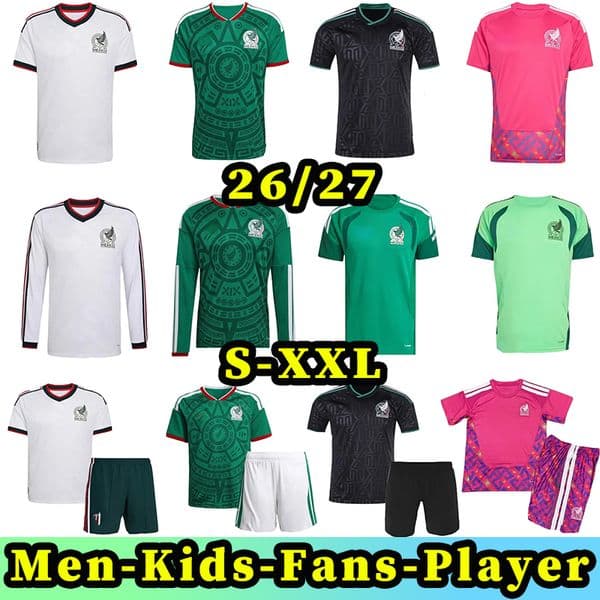 2026 Mexico H. Lozano World Cup Soccer Jerseys 26/27 HOme S.GIMENEZ A. VEGA L. CHAVEZ Mora football Shirt R.ALVARADO E.ALVAREZ Kids Kits
