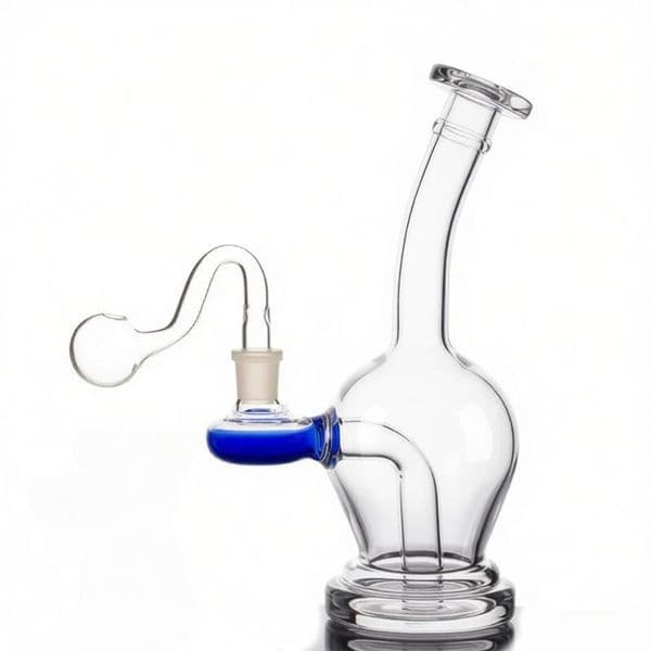 Wholesale Portable Colorful Beaker 14mm Female Glass oil burner Bong Mini cheap water tobacco bong pipes Hookahs Bubbler with Smoking Banger bowl