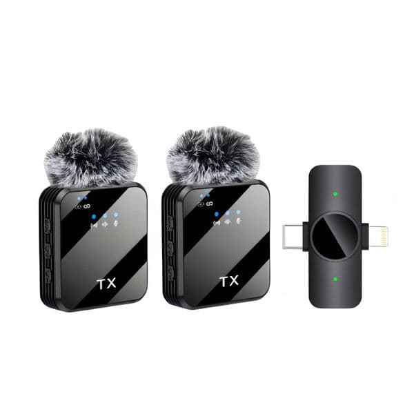 New Wireless F12 F13 3-In-1 Outdoor Live Shooting Noise Reduction Receiver Lavalier Microphone