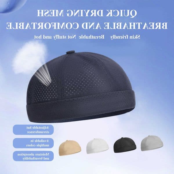 Mens Hat Summer Mesh Breathable Cooling Caps Quick-drying Cycling Running Beanie Hat Adjustable Cooling Stretch Working M260604