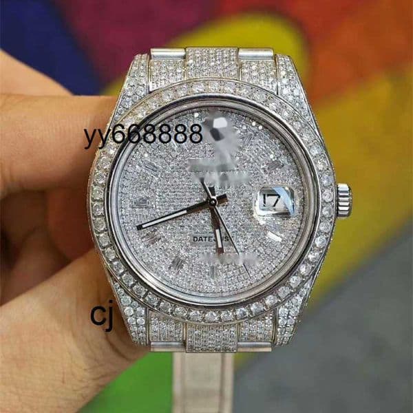 Log Luxury Watches Series Full Sky Star Wristwatch Full Diamond Mechanical Automatic Watch Eta2836 Movement 41mm cygood 5SSF