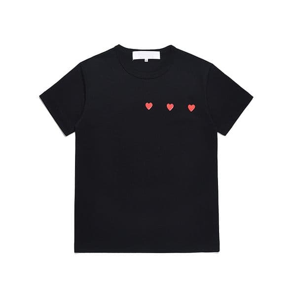 Designer Mens T-shirts Play Cotton Breathable Couple t shirt Three small Heart Logo