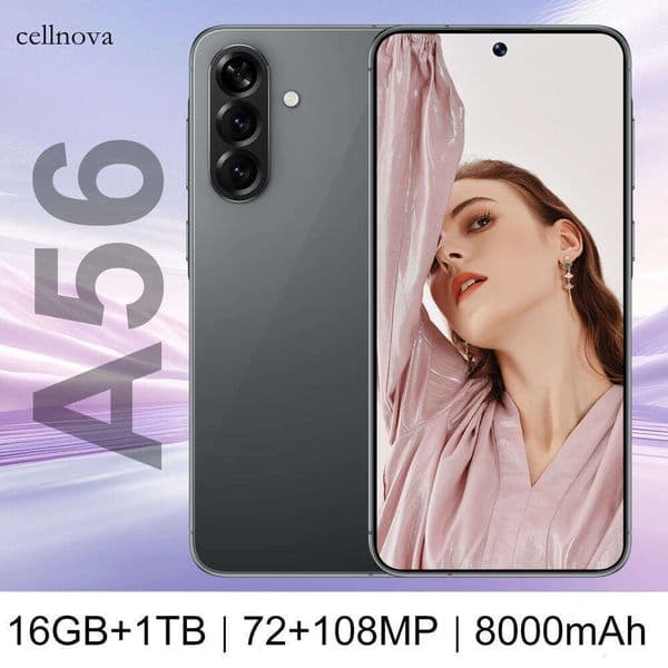 Best-selling A56 high-end cross-border mobile phone, true 4G, high-definition camera, large screen, global connectivity, direct shipment from the factory