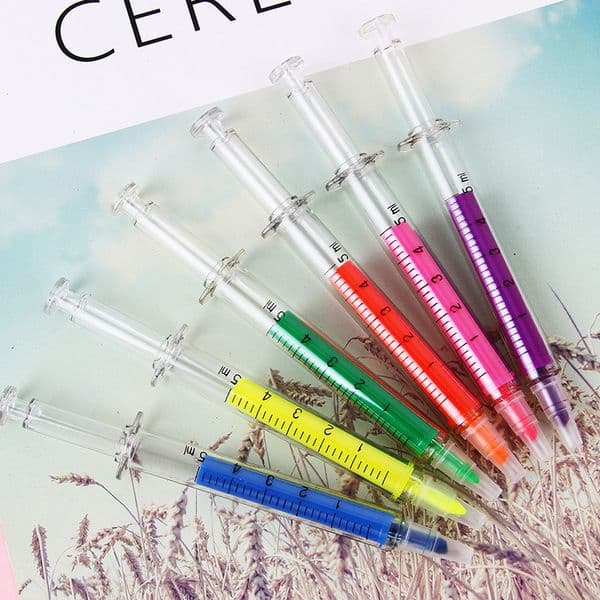 Injection Shape Colorful Marker Pen Student Rewarding Pen Children Christmas Gft