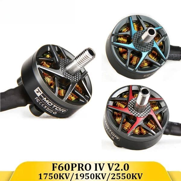 F6O Pro IV V2 Brushless Power Motor 1750 1950 2550KV 4 to 6S Spec Customized for High Speed RC FPV Racing Multicopter Build Solutions