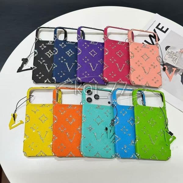 Designer Case 17 Pro Max Luxury Bling Glitter Crystal Chain Phone Case with for 16 ProMax Cases Apple 15 14 13 Cell Phone Cases Leather Mobile Cover Accessories 2026