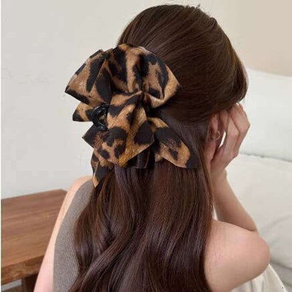 Designer Jewelry Luxury Jewelry Elegant Full-Bodied Leopard Print High-End Claw For Women, Fashionable And Stylish Large Shark Clip Hair Acce