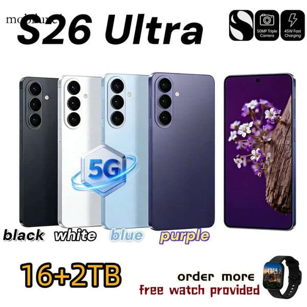 6.9inchs 5G S26 Ultra Touch Screen Cell S25 ultra smartphone celular Camera Mobile Phones Face Recognition GPS SIM Dual unlock 16GB+1TB