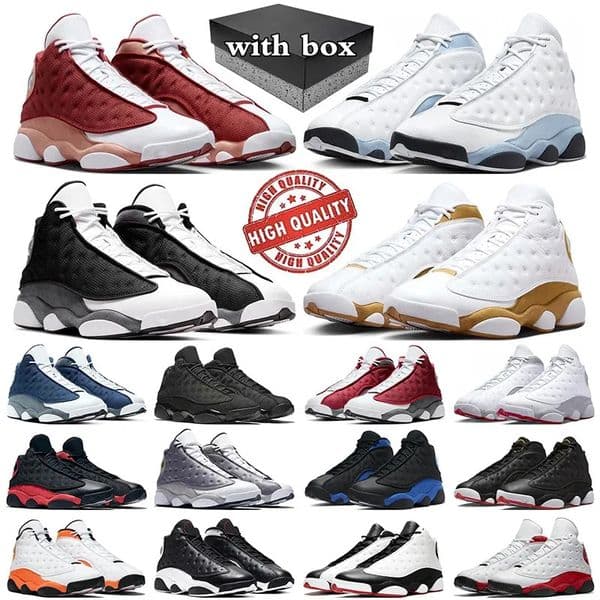 With Box Trainers 13s basketball shoes 13 men sneakers Dune Red Blue Grey Wheat Flint He Got Game designer mens trainers outdoor sports