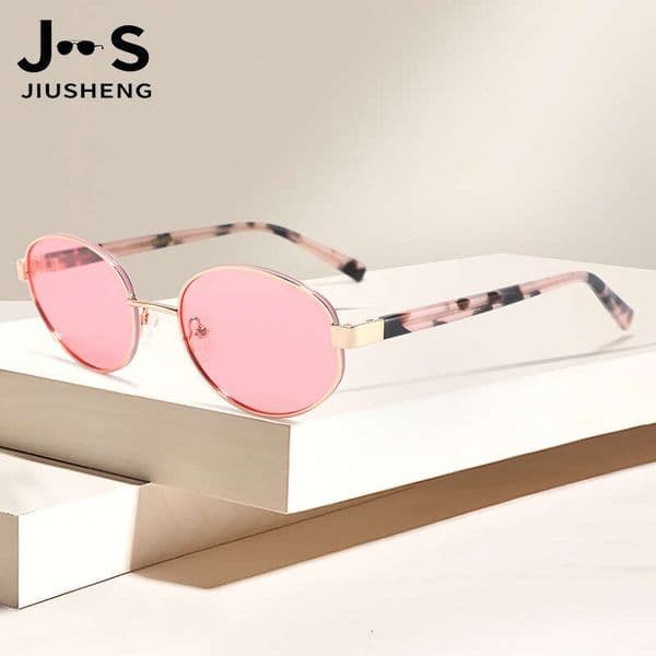 Designer sunglasses women's fashion sunglasses with acetate metal oval frames simple and versatile UV protection polarized lenses fashion sport sunglasses