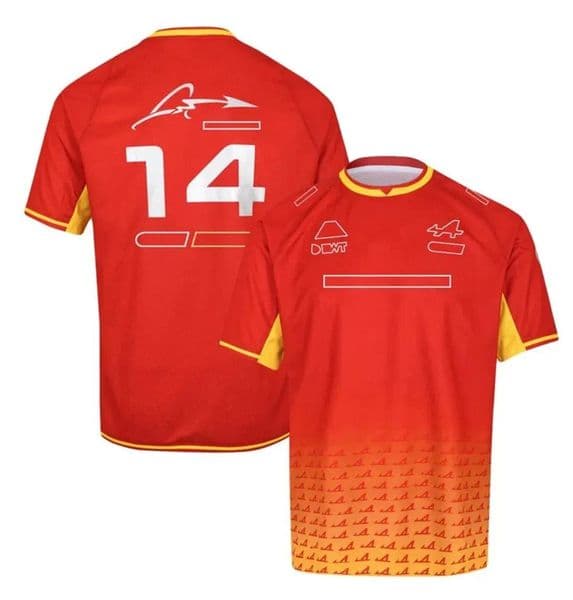 Formula One Racing Short Sleeve - F1 Racing T-Shirt - Racing Series Top - Brand Logo T-Shirt - Summer Riding Quick-Dry Breathable Round-neck T-Shirt