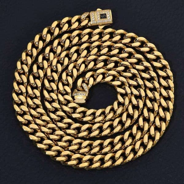 Men's Cuban Chain Necklace| Hip-hop style| Polished Stainless Steel on All Sides