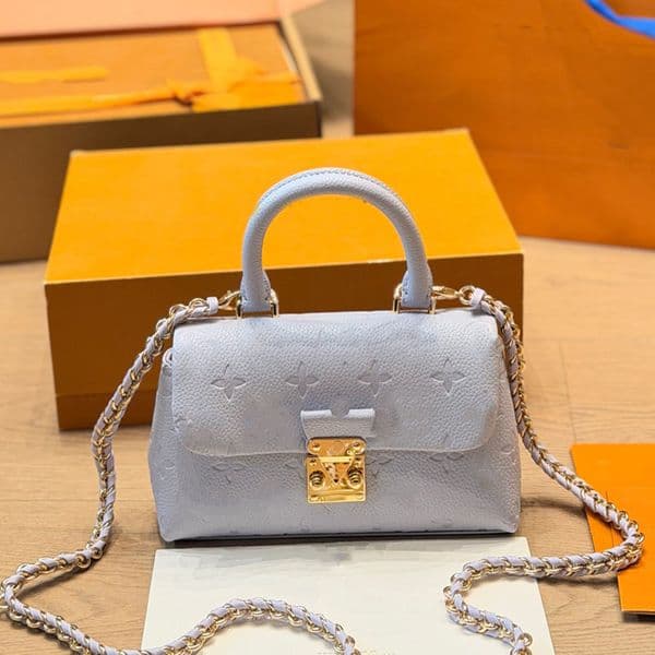 26ss Lock Flower Cross Body Bag Women Luxurys Designers Bags Leather Totes Handbag Croissant Wallets Purse pouch Messenger Bag Flap 21cm