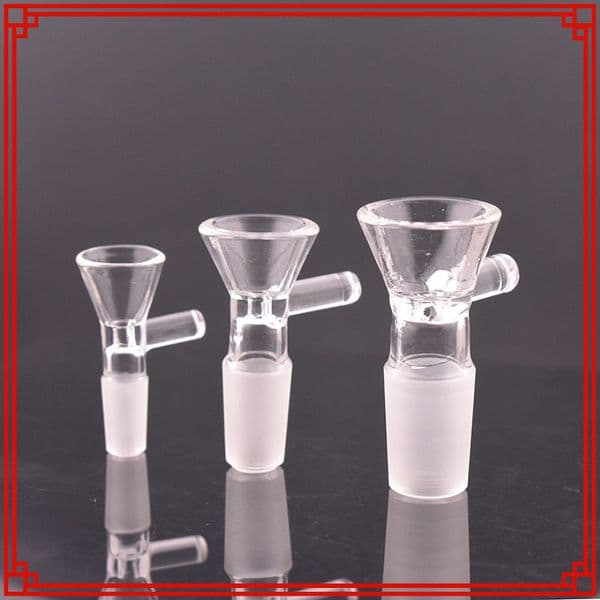 Wholesale Thick Heady Glass Tobacco Bowl for Hookah 10mm 14mm 18mm Male Funnel Smoking banger Bowls for water Bong Burning hookah Pipe