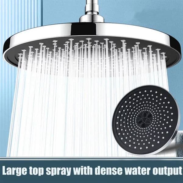 25cm Top Spray Large Water Volume Booster Pressurized Single Home Bathroom Shower Head ddmynov