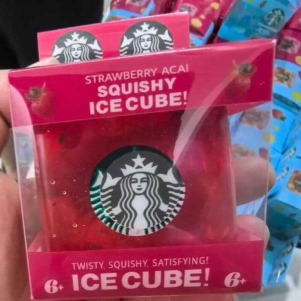 Four color Starbucks Pinching and Relaxing Toys, Dreamy Water Drop Candy, Flow Pattern Square Maltose