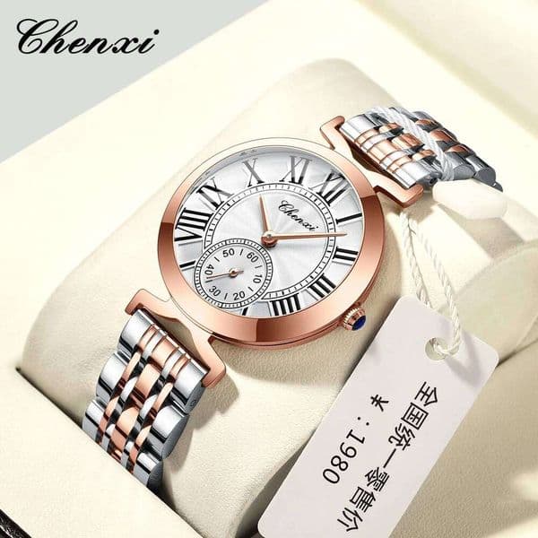 CHENXI 091A Luxury High Quality for Woman Waterproof Stainless Steel Quartz Ladies Watch Women's Watches Elegant Female 92658
