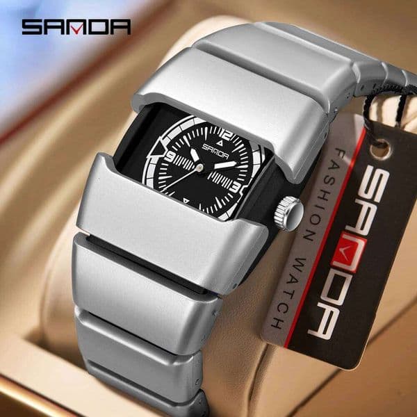 SANDA 9503 New Fashion Outdoor Trendy Cool Watch Personalized Plastic Wristbands Business Casual Quartz Watches for Man Women fbc93