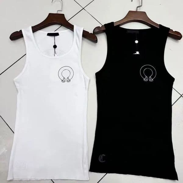 chrome dress New Pure Desire Spicy Girl Sanskrit Printed Neck Hanging Versatile Tank Top Designer dress Sleeveless camisole vest Slimming slimming womens