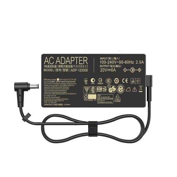 120W 20V 6A Power Adapter for Asus TUF Gaming FX505 FX705 FA506 FX86 FX95 ROG GL552 G501 GL752 VivoBook Pro 14X 16X K570U X560U Laptop