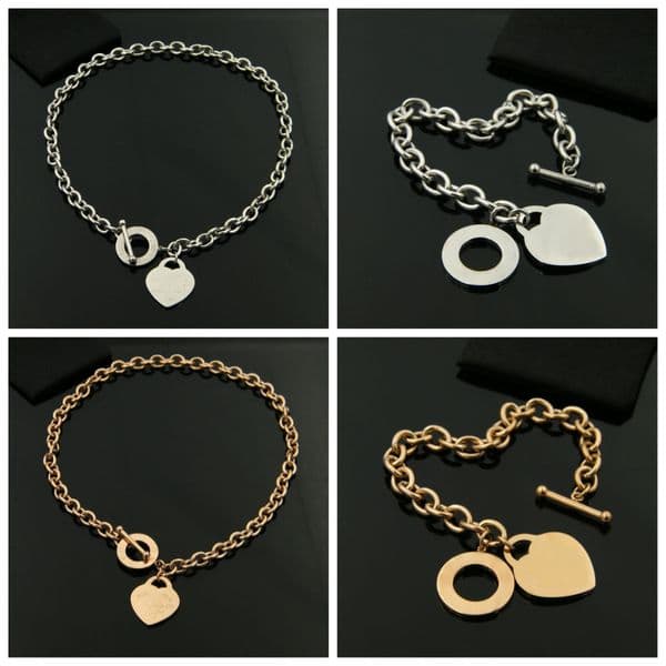 Designer Necklace Heart Pendant Necklaces for Men and Women Stainless Steel Chain Necklace Luxury Classic Letter Necklace Fashion Jewelry High Quality
