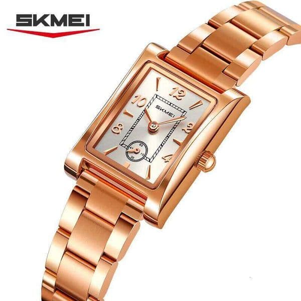 SKMEI Luxury Women Elegant Watch Original Design Mini Quartz Movement Stainless Steel Waterproof feaed