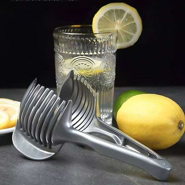 Stainless Steel Handheld Orange Lemon Tomato Cutting Clip Fruit Onion Slicer Kitchen Cutter Accessorie 411ca