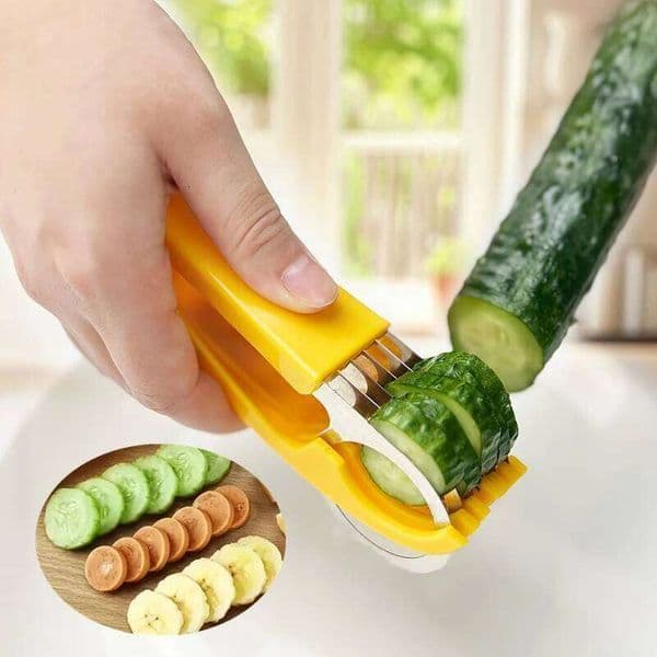 Multifunctional Chopper Banana Cucumber Slicer Portable Manual Fruit & Vegetable Cutter Kitchen Gadgets For Home Use 93697
