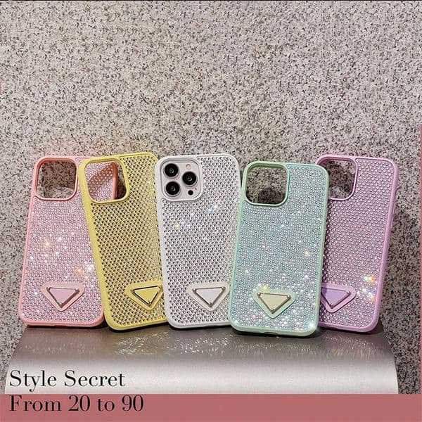 Luxury Glitter Phone Cases For Iphne 16 Pro Max 14 12 11 15 pro max 13 14 Plus Fashion Designer Bling Sparkling Rhinestone Diamond Jewelled 3D Crystal Women Back Cover
